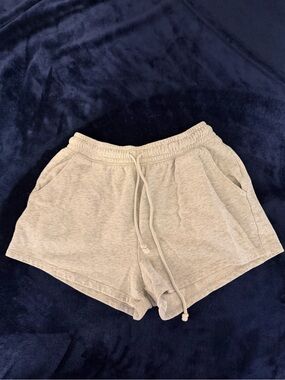 Women’s Casual Drawstring Lounge Shorts - Light Gray